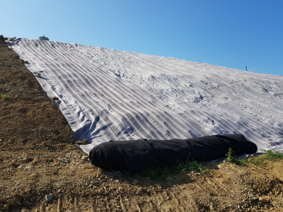 Drenážna vrstva na odvedenie skládkových plynov pri uzatváraní skládok odpadov